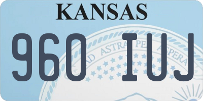 KS license plate 960IUJ