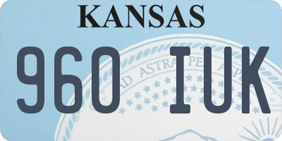 KS license plate 960IUK