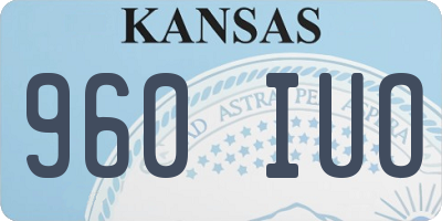 KS license plate 960IUO