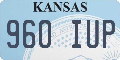 KS license plate 960IUP