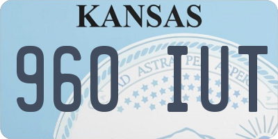 KS license plate 960IUT