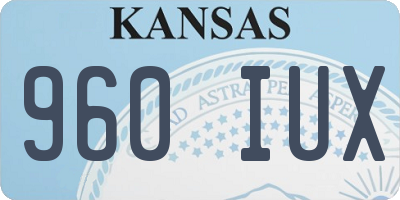 KS license plate 960IUX