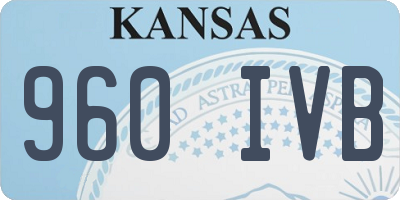 KS license plate 960IVB