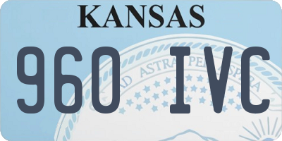 KS license plate 960IVC