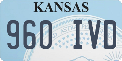 KS license plate 960IVD