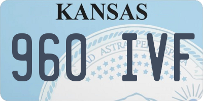 KS license plate 960IVF