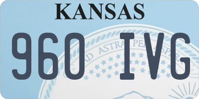 KS license plate 960IVG