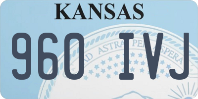 KS license plate 960IVJ