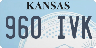 KS license plate 960IVK
