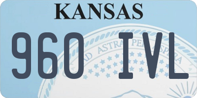KS license plate 960IVL