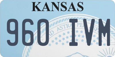KS license plate 960IVM