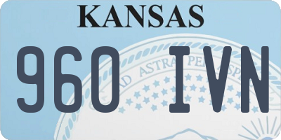 KS license plate 960IVN