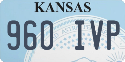 KS license plate 960IVP