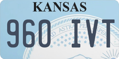 KS license plate 960IVT