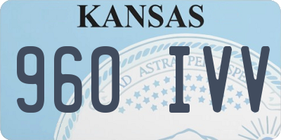 KS license plate 960IVV