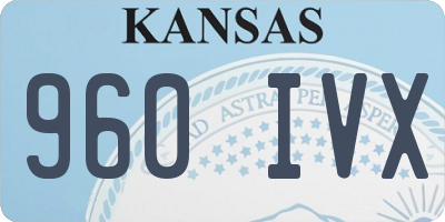 KS license plate 960IVX