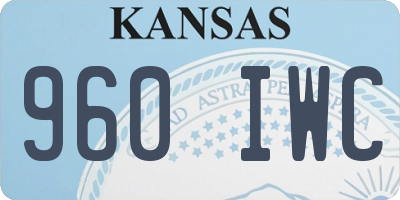 KS license plate 960IWC