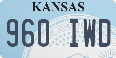 KS license plate 960IWD