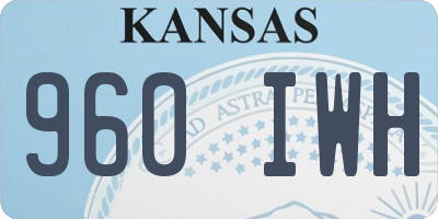 KS license plate 960IWH