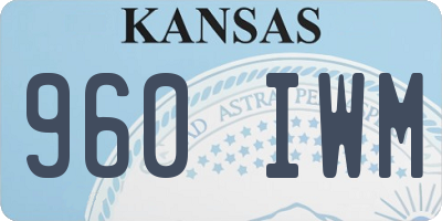 KS license plate 960IWM