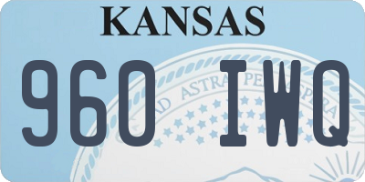 KS license plate 960IWQ