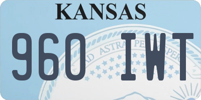 KS license plate 960IWT