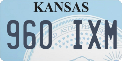KS license plate 960IXM