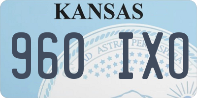 KS license plate 960IXO