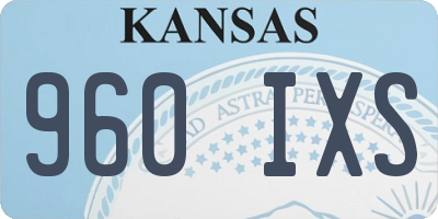 KS license plate 960IXS