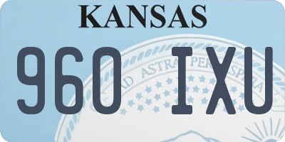 KS license plate 960IXU