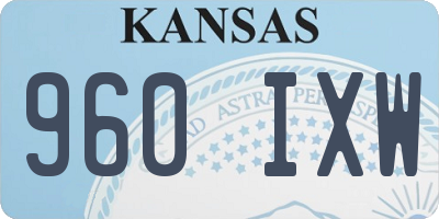 KS license plate 960IXW