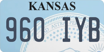 KS license plate 960IYB