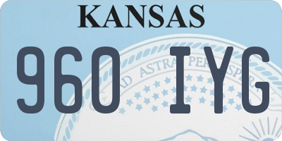 KS license plate 960IYG
