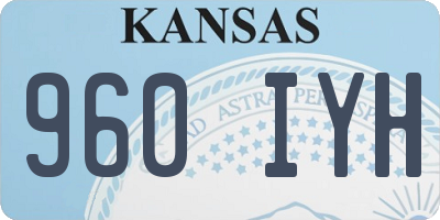 KS license plate 960IYH