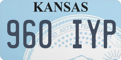 KS license plate 960IYP