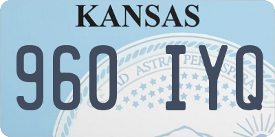KS license plate 960IYQ