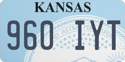 KS license plate 960IYT