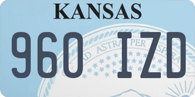 KS license plate 960IZD