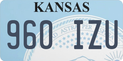 KS license plate 960IZU