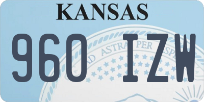 KS license plate 960IZW