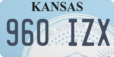 KS license plate 960IZX