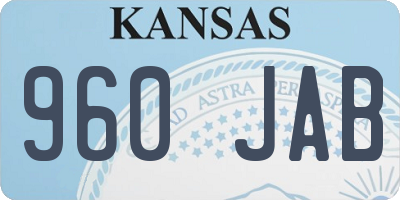 KS license plate 960JAB