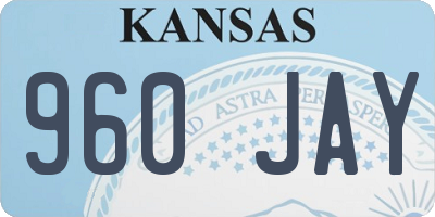 KS license plate 960JAY