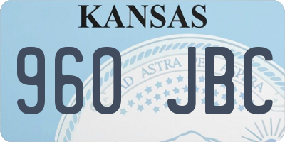 KS license plate 960JBC