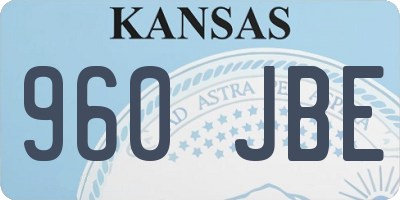 KS license plate 960JBE