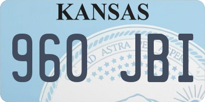KS license plate 960JBI