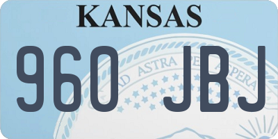 KS license plate 960JBJ