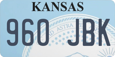 KS license plate 960JBK