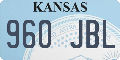 KS license plate 960JBL