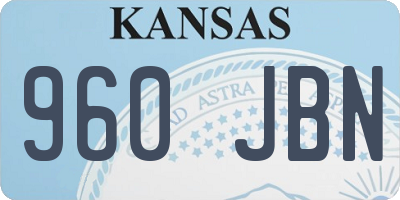 KS license plate 960JBN